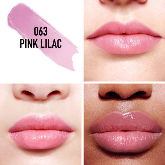 NIB 💚 Dior 063 PINK LILAC Dior Addict Lip Glow ✔️ NEW IN BOX - Picture 3 of 8